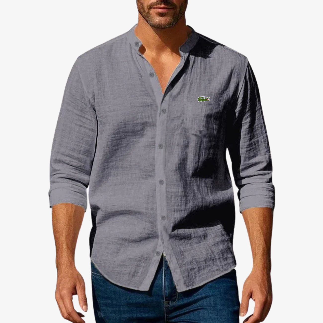 Chemise Élégante Col Officier - PRIX DÉSTOCKAGE