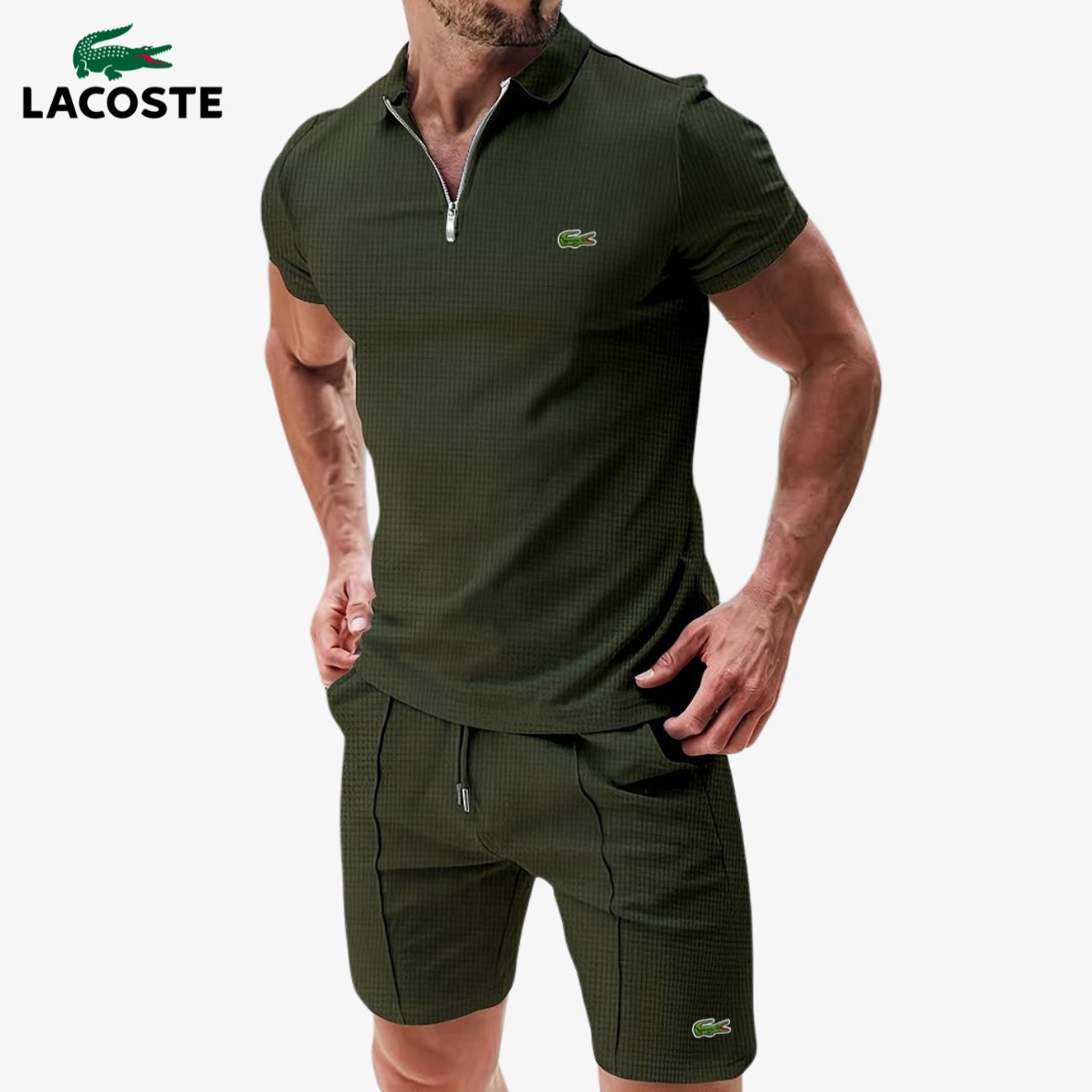 Ensemble Polo Zippé & Short || DÉSTOCKAGE