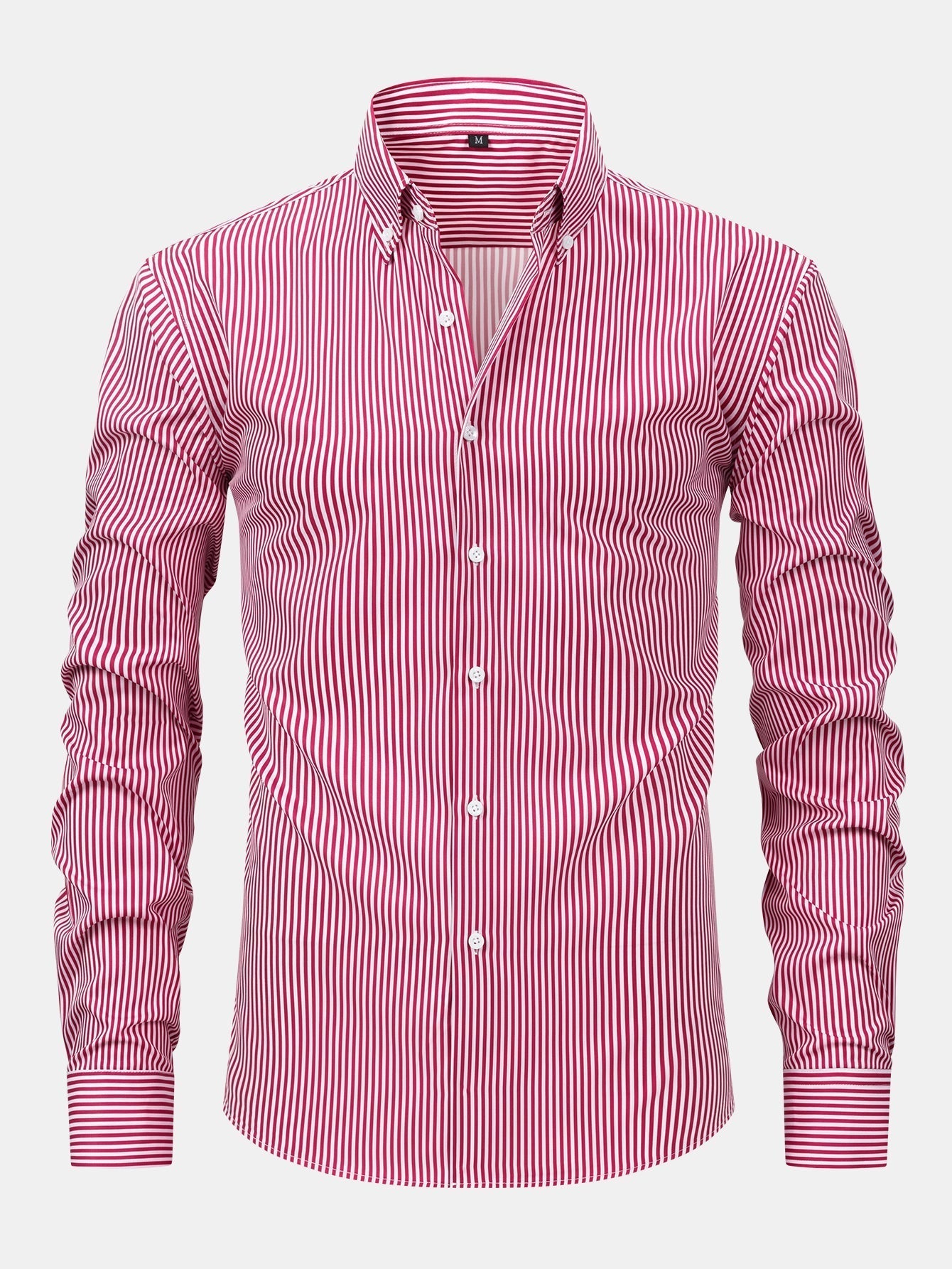 CHEMISE À MANCHES LONGUES À RAYURES AVEC BOUTONS & PANTALONS SLIM FIT À JAMBES AFFINÉES