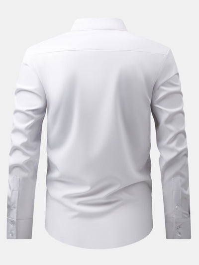 CHEMISE À COL MONTANT & PANTALONS SLIM FIT À JAMBES ÉVASÉES
