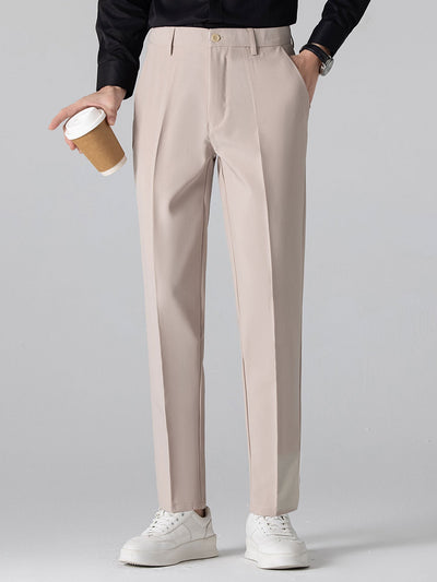 POLO À COL V EN MAILLE AVEC CONTRASTE DE TEXTURE & PANTALONS SLIM FIT