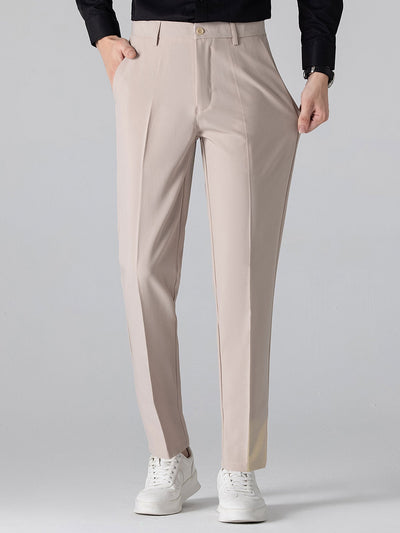 CHEMISE À MANCHES LONGUES À RAYURES AVEC BOUTONS & PANTALONS SLIM FIT À JAMBE ÉLARGIE