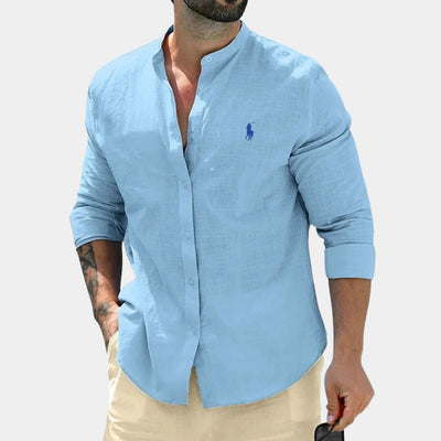 Chemise Col Officier Élégante - PRIX DÉSTOCKAGE