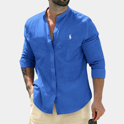 Chemise Col Officier Élégante - PRIX DÉSTOCKAGE