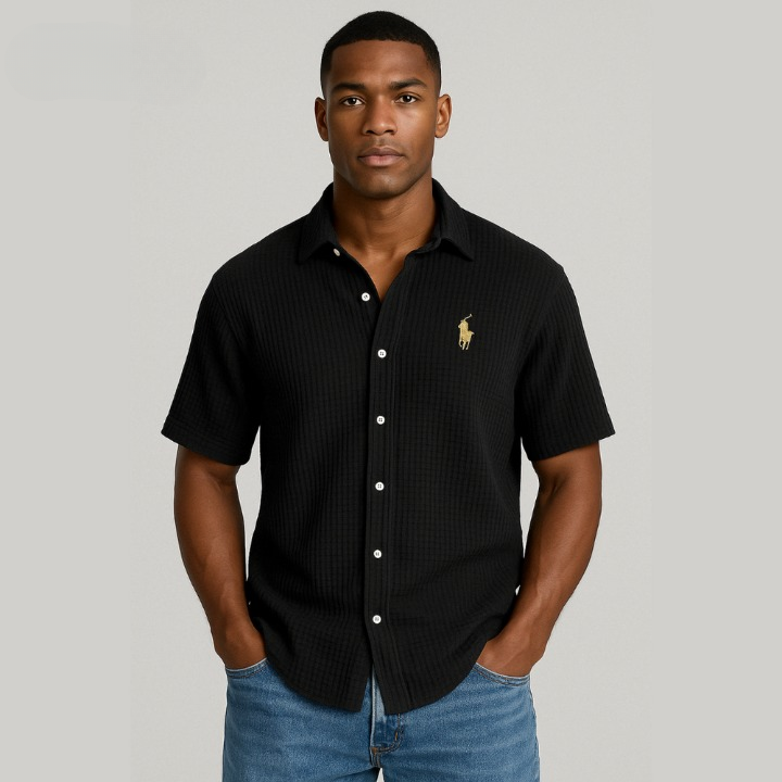 Élégante chemise à manches - courtes