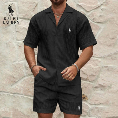 Ensemble Estival Chemise & Short Texturés || PRIX DÉSTOCKAGE