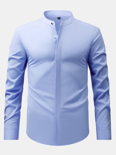 CHEMISE À COL MONTANT & PANTALONS SLIM FIT À JAMBES ÉVASÉES