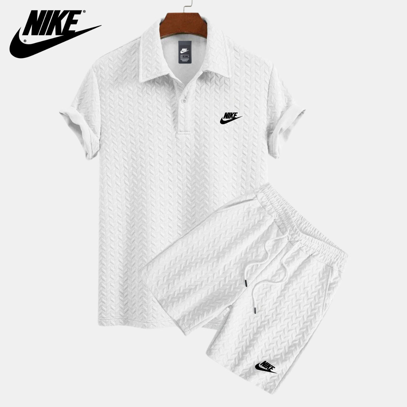 Ensemble polo et short texturé - PRIX DÉSTOCKAGE
