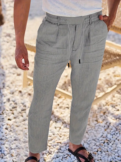 NICHOLS | PANTALONS LARGES EN LIN AVEC CORDON