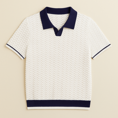 LUCA | POLO SHIRT EN TISSU RICCIO DE