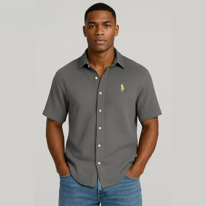 Élégante chemise à manches - courtes