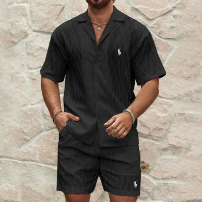 Ensemble Estival Chemise & Short Texturés - PRIX DÉSTOCKAGE