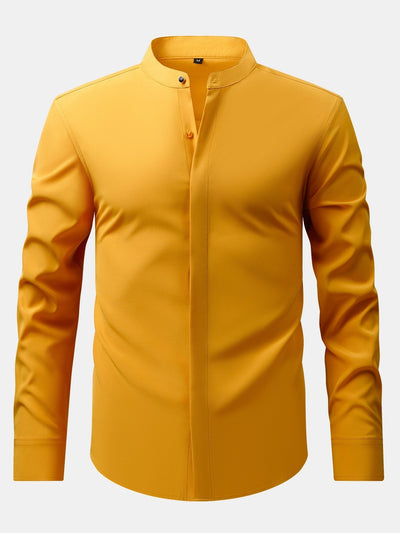 CHEMISE À COL MONTANT & PANTALONS SLIM FIT À JAMBES ÉVASÉES