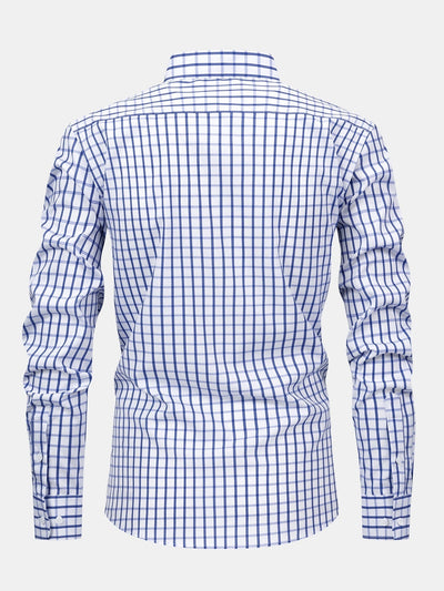CHEMISE À MANCHES LONGUES À CARREAUX AVEC BOUTONS & PANTALONS SLIM FIT À JAMBES FINS