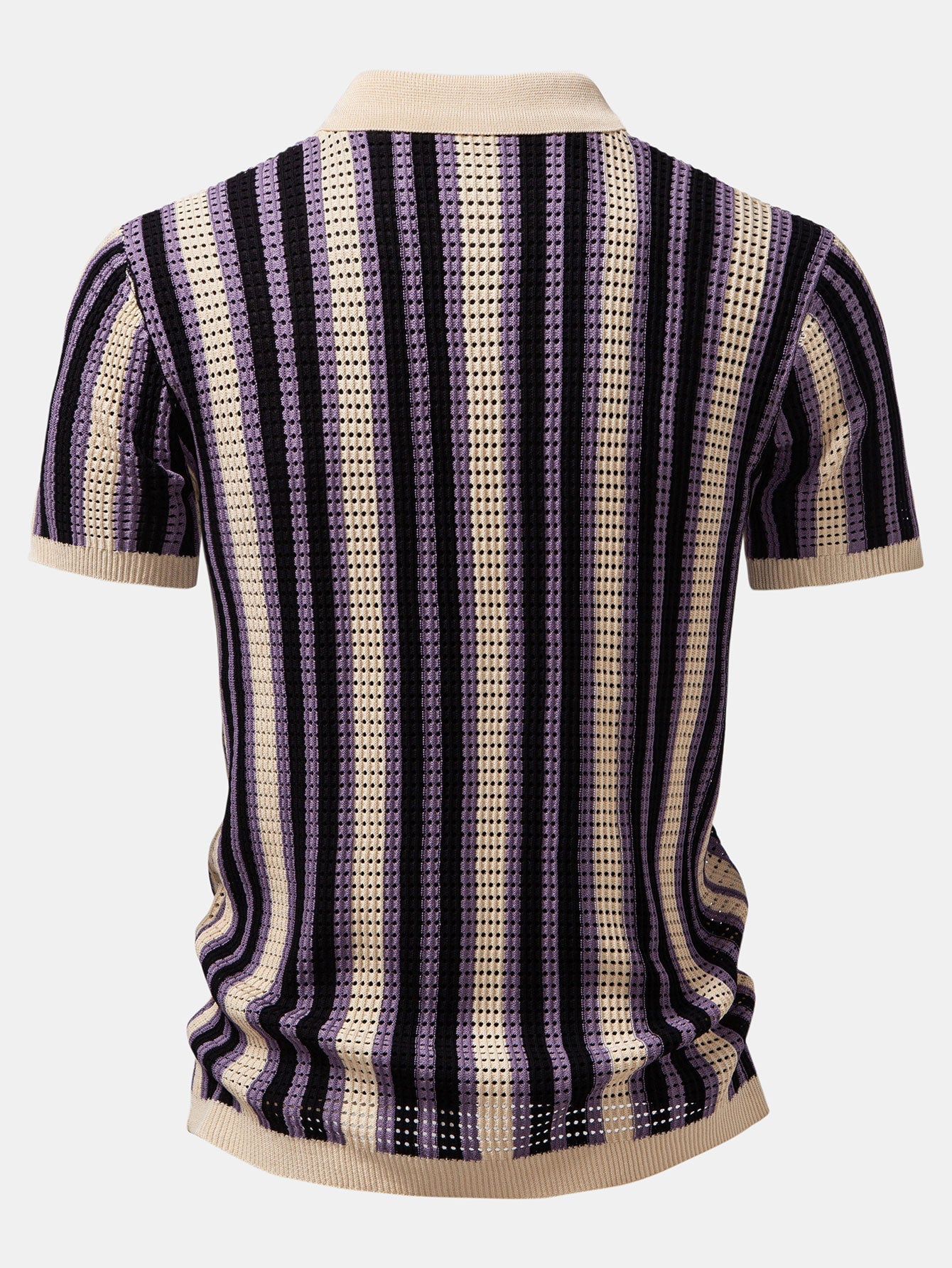 CHEMISE À RAYURES AVEC ŒILLETS AU CROCHET & PANTALON EN LIN À JAMBE DROITE