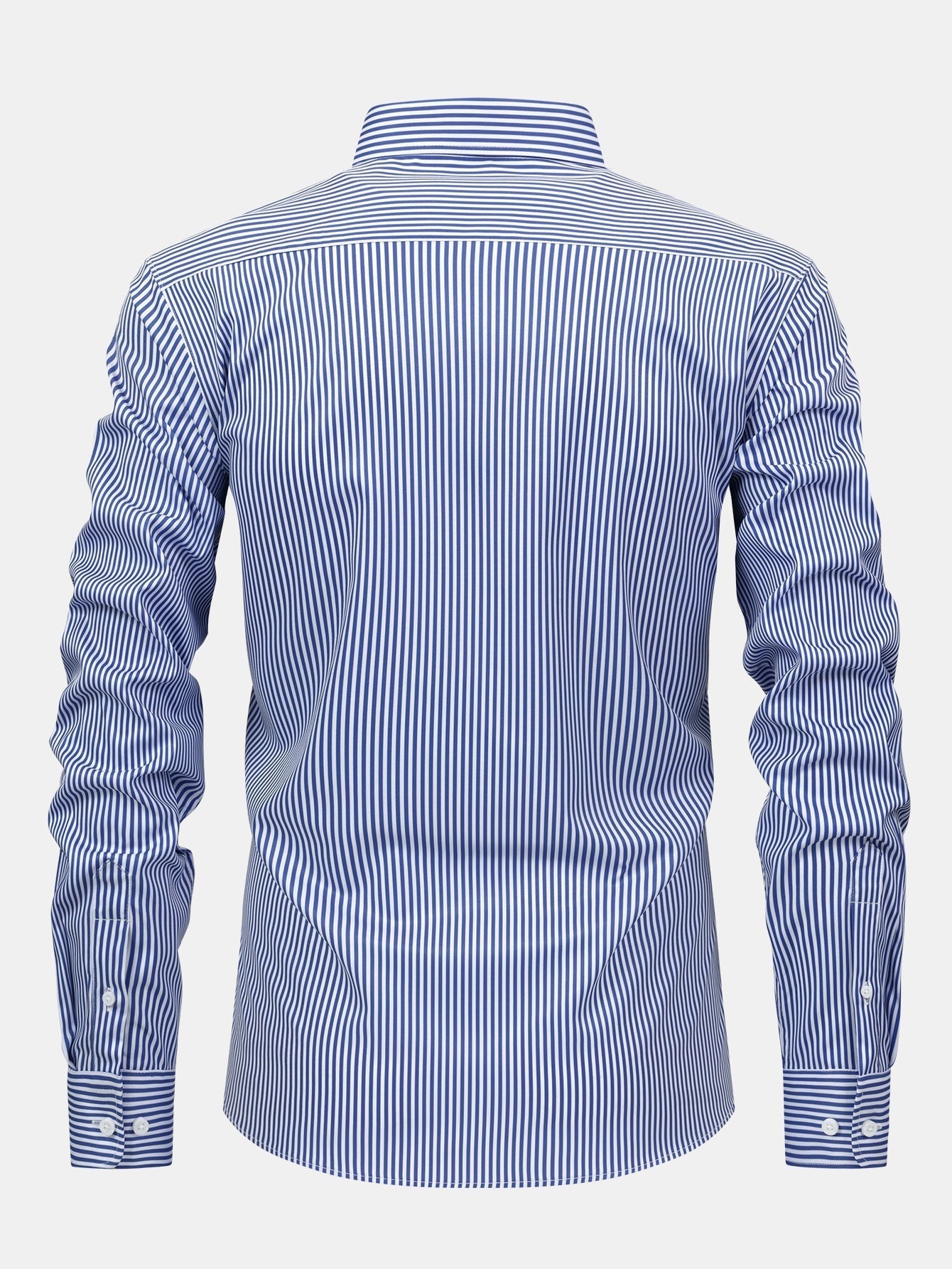 CHEMISE À MANCHES LONGUES À RAYURES AVEC BOUTONS & PANTALONS SLIM FIT À JAMBES AFFINÉES