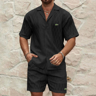 Ensemble Estival Chemise & Short Texturés - PRIX DÉSTOCKAGE