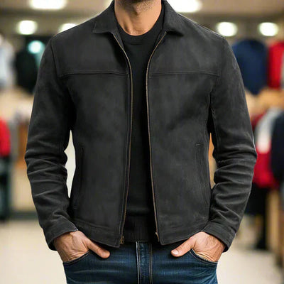 DUMONT LYON™ | VESTE EN CUIR AVEC FERMETURE ÉCLAIR
