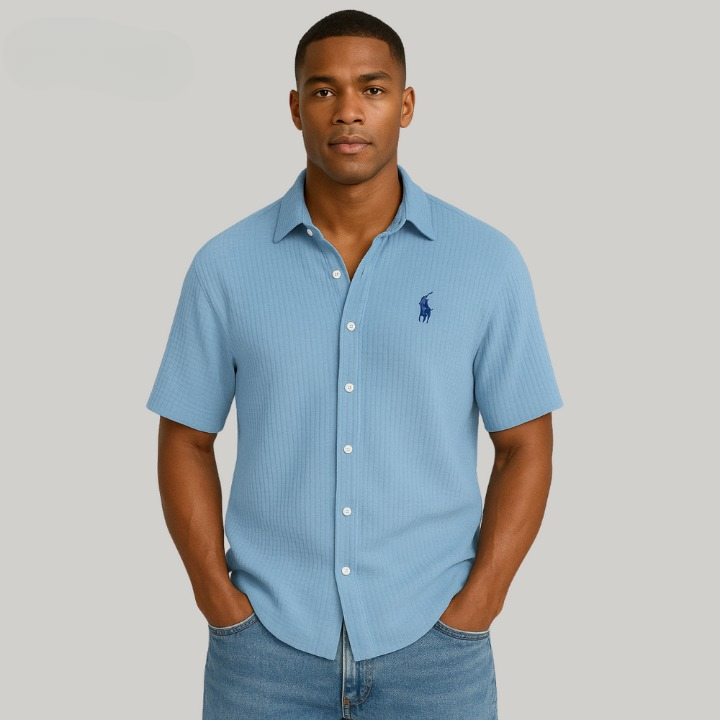Élégante chemise à manches - courtes