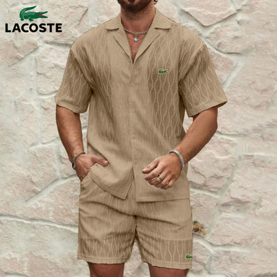 Ensemble Estival Chemise & Short Texturés - PRIX DÉSTOCKAGE