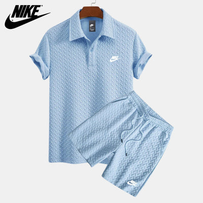 Ensemble polo et short texturé - PRIX DÉSTOCKAGE