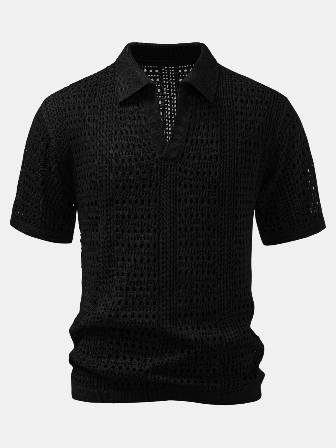 POLO À COL V EN MAILLE