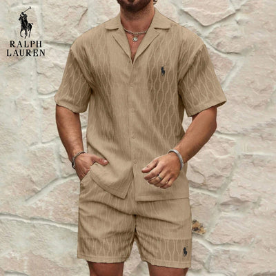 Ensemble Estival Chemise & Short Texturés || PRIX DÉSTOCKAGE