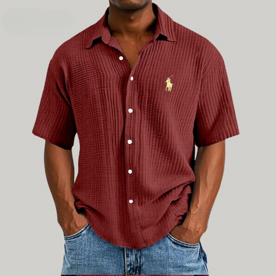 Élégante chemise à manches - courtes