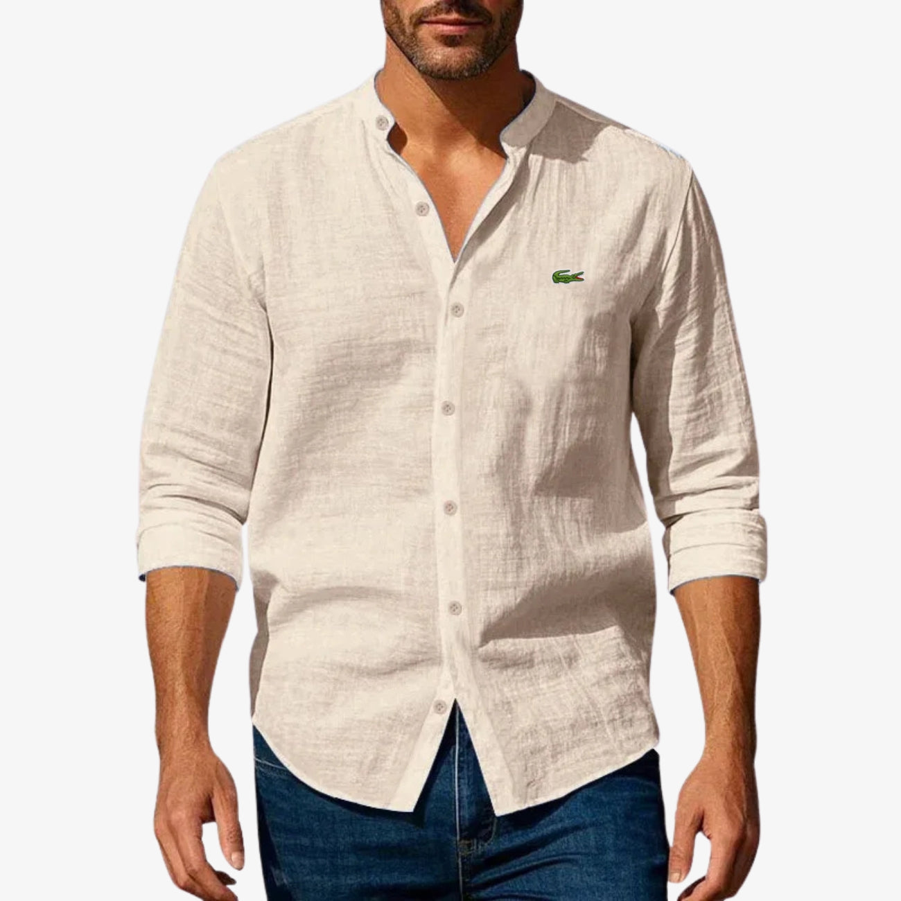 Chemise Élégante Col Officier - PRIX DÉSTOCKAGE