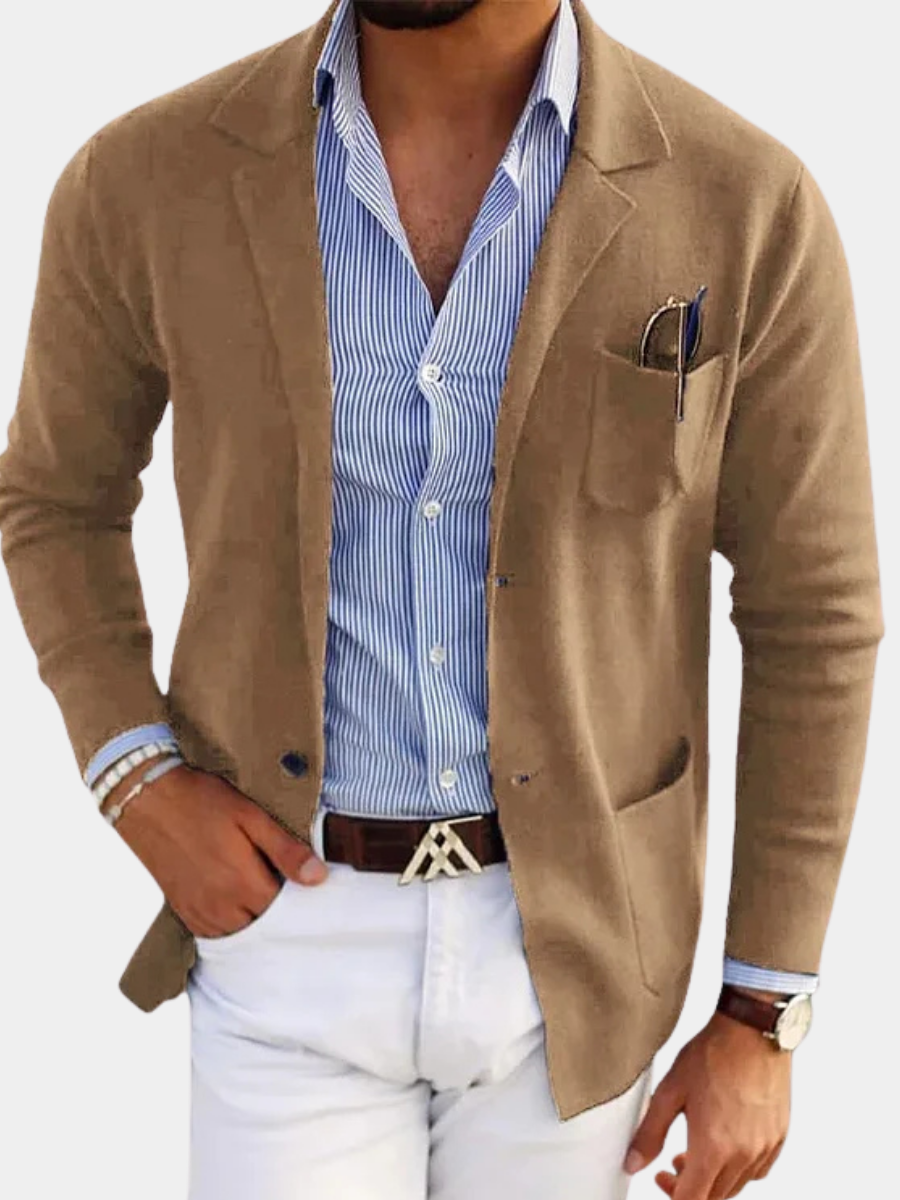 DUMONT LYON | BLAZER LUXUEUX POUR HOMME EN MATÉRIAU SOUPLE