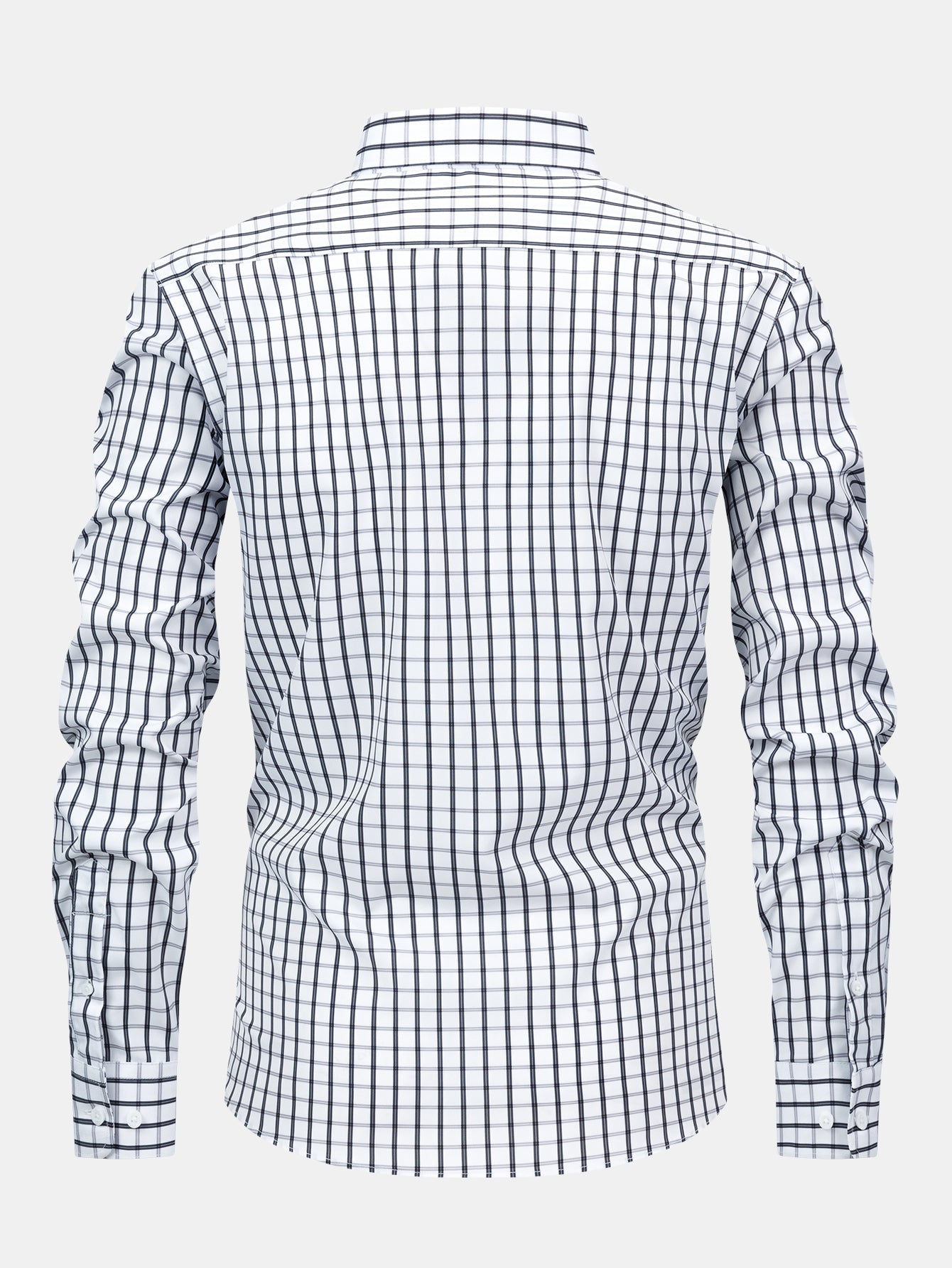 CHEMISE À MANCHES LONGUES À CARREAUX AVEC BOUTONS & PANTALONS SLIM FIT À JAMBES FINS