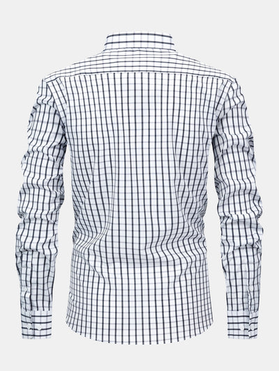 CHEMISE À MANCHES LONGUES À CARREAUX AVEC BOUTONS & PANTALONS SLIM FIT À JAMBES FINS