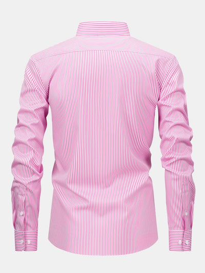 CHEMISE À MANCHES LONGUES À RAYURES AVEC BOUTONS