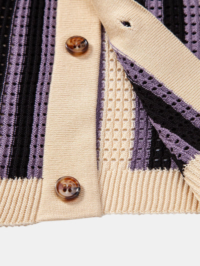 CHEMISE À RAYURES AVEC ŒILLETS AU CROCHET & PANTALON EN LIN À JAMBE DROITE