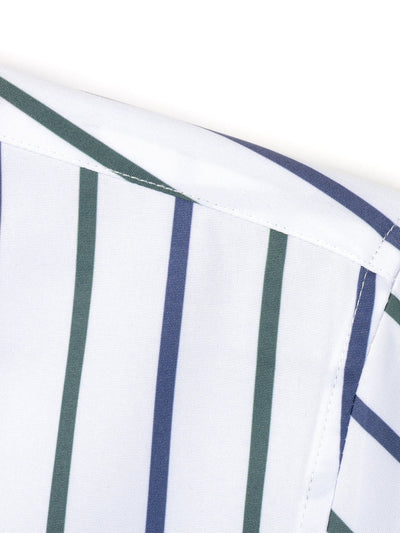 CHEMISE À MANCHES LONGUES À RAYURES AVEC BOUTONS