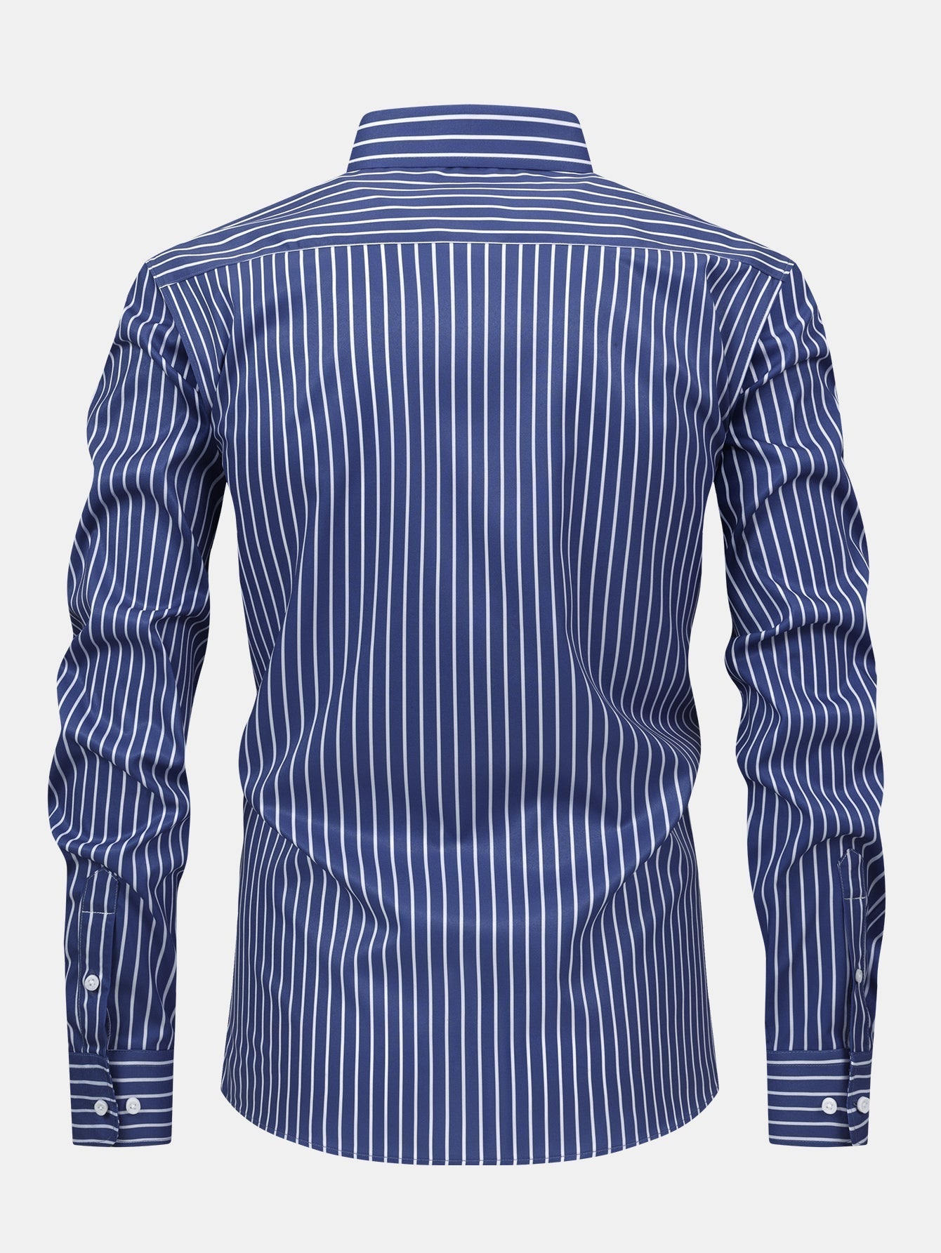 CHEMISE À MANCHES LONGUES À RAYURES AVEC BOUTONS