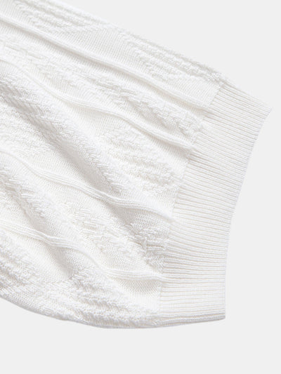 POLO EN JACQUARD GÉOMÉTRIQUE & PANTALON SLIM FIT FUSSELÉ