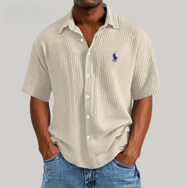 Élégante chemise à manches - courtes