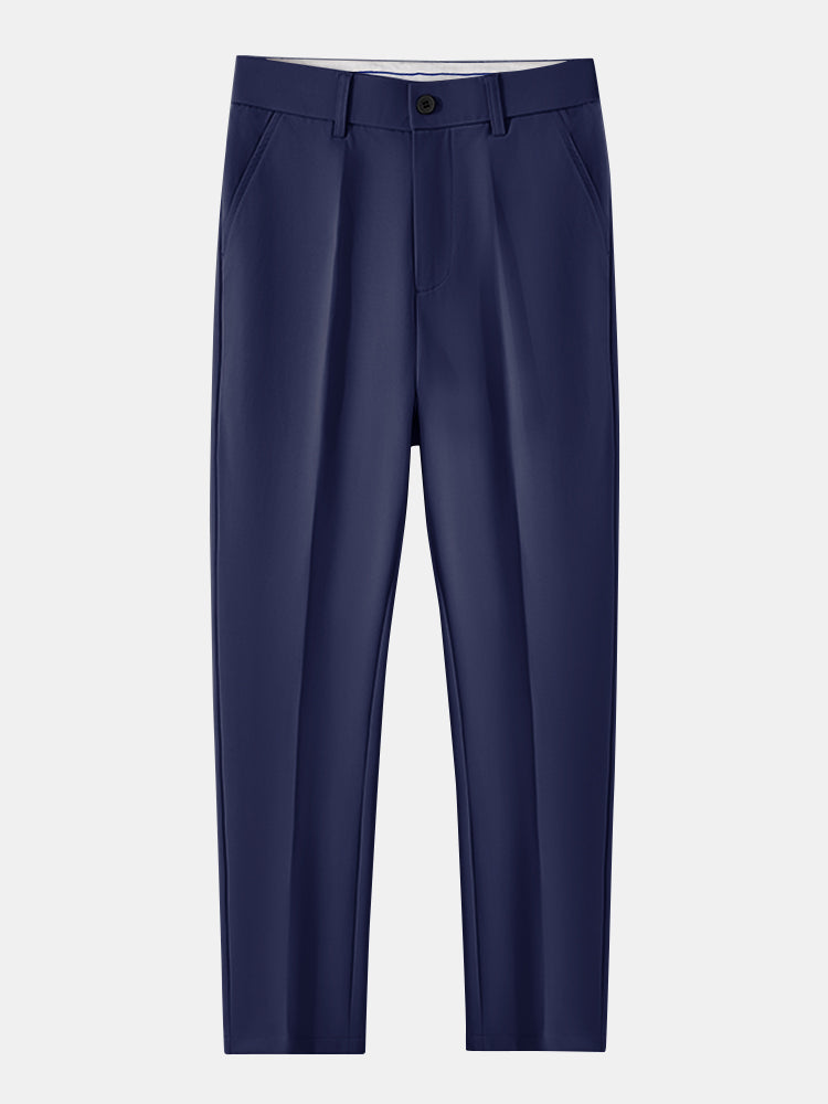 POLO À COL V EN MAILLE AVEC CONTRASTE DE TEXTURE & PANTALONS SLIM FIT