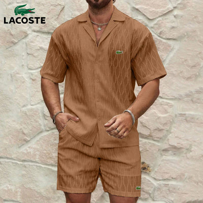 Ensemble Estival Chemise & Short Texturés - PRIX DÉSTOCKAGE