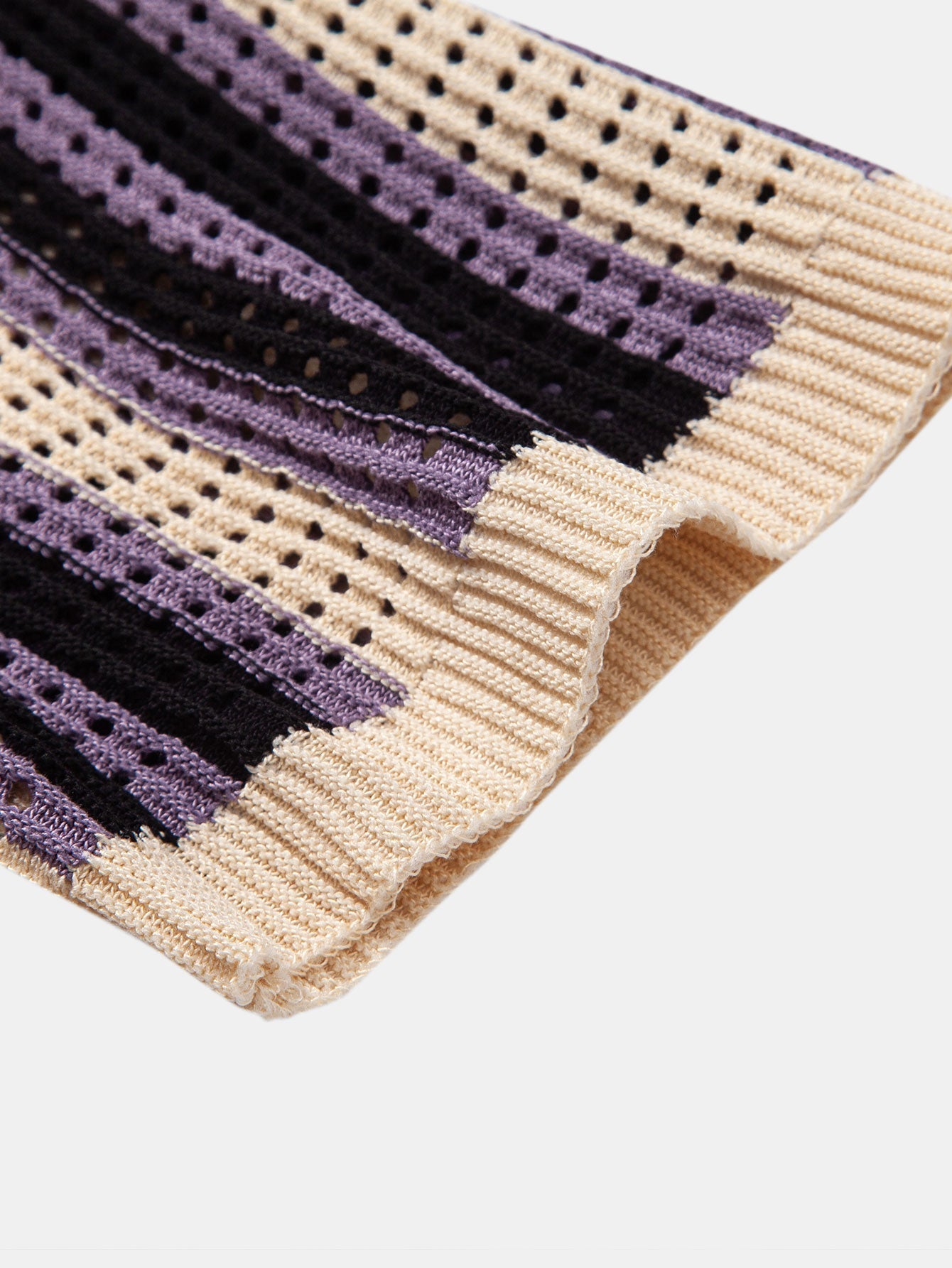 CHEMISE À RAYURES AVEC ŒILLETS AU CROCHET