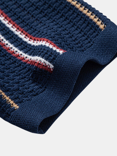 CHEMISE À RAYURES AU CROCHET AVEC BOUTONS & PANTALONS EN LIN À JAMBE DROITE