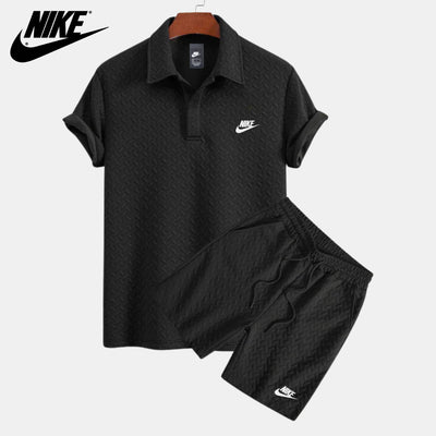 Ensemble polo et short texturé - PRIX DÉSTOCKAGE