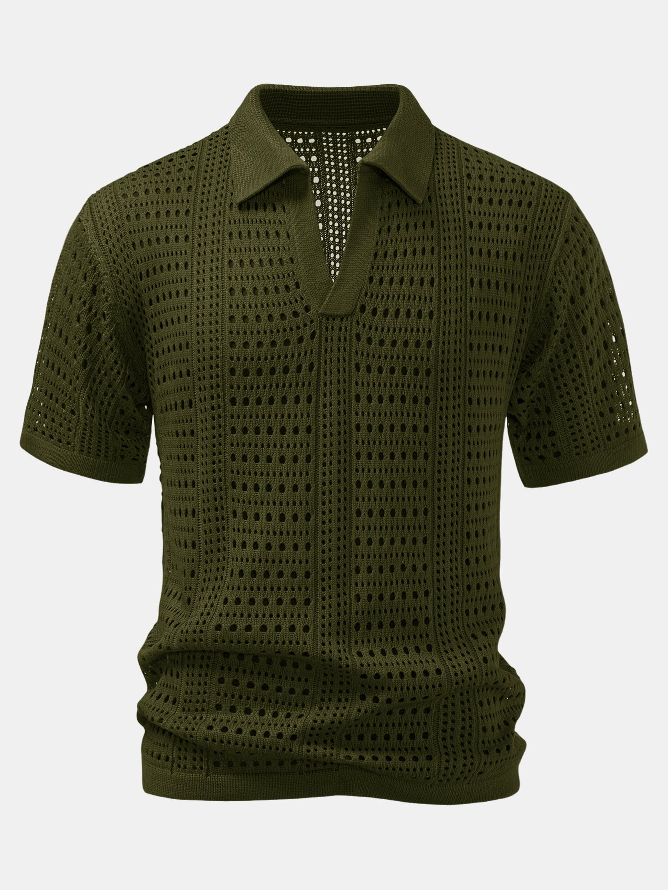 POLO À COL V EN MAILLE