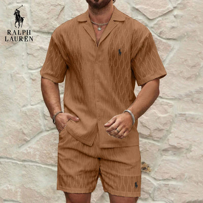 Ensemble Estival Chemise & Short Texturés || PRIX DÉSTOCKAGE