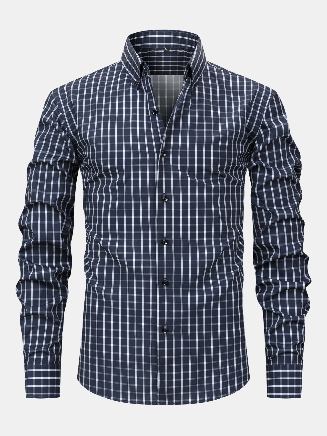 CHEMISE À MANCHES LONGUES À CARREAUX AVEC BOUTONS