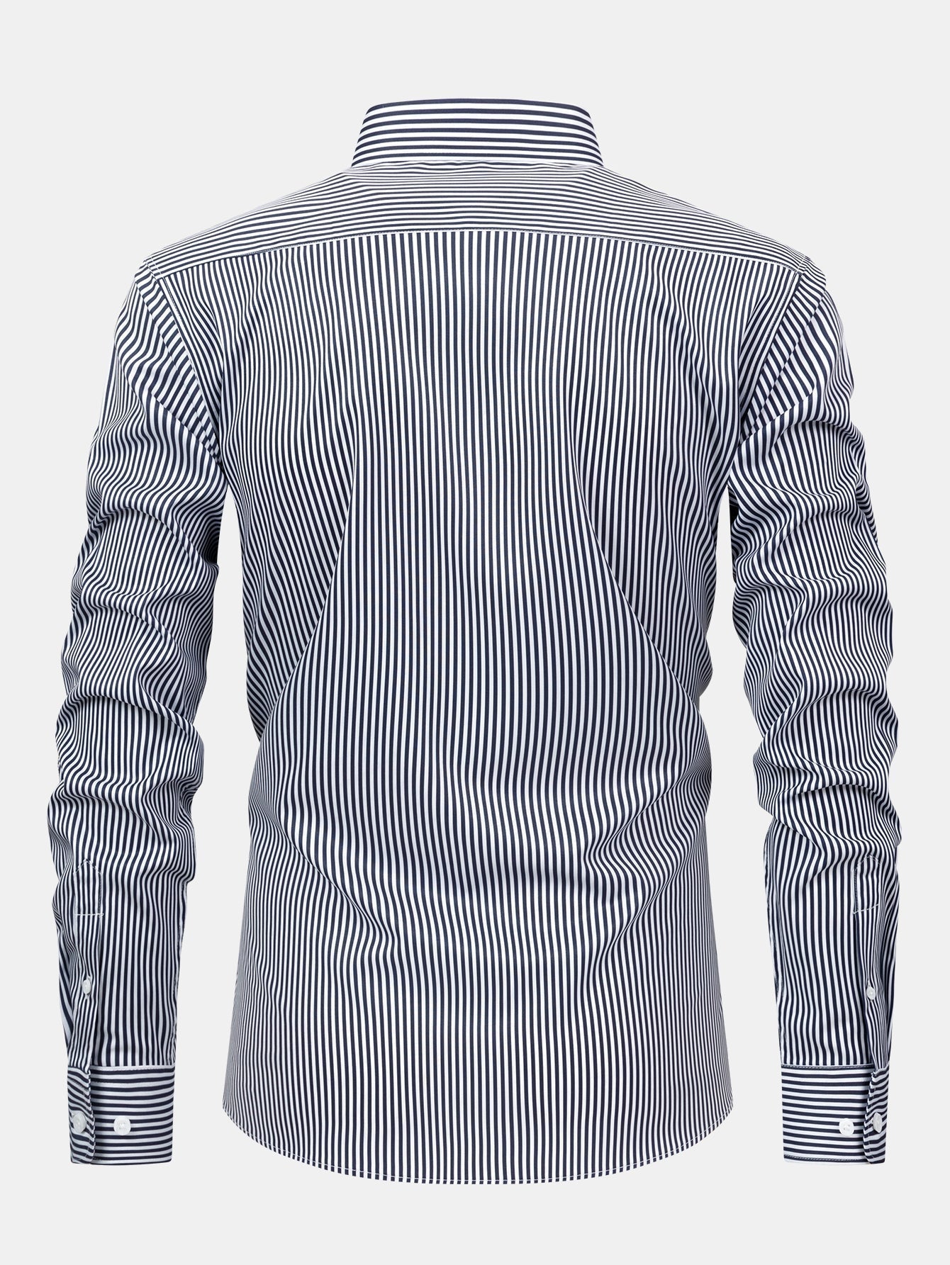 CHEMISE À MANCHES LONGUES À RAYURES AVEC BOUTONS