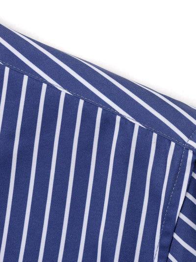 CHEMISE À MANCHES LONGUES À RAYURES AVEC BOUTONS