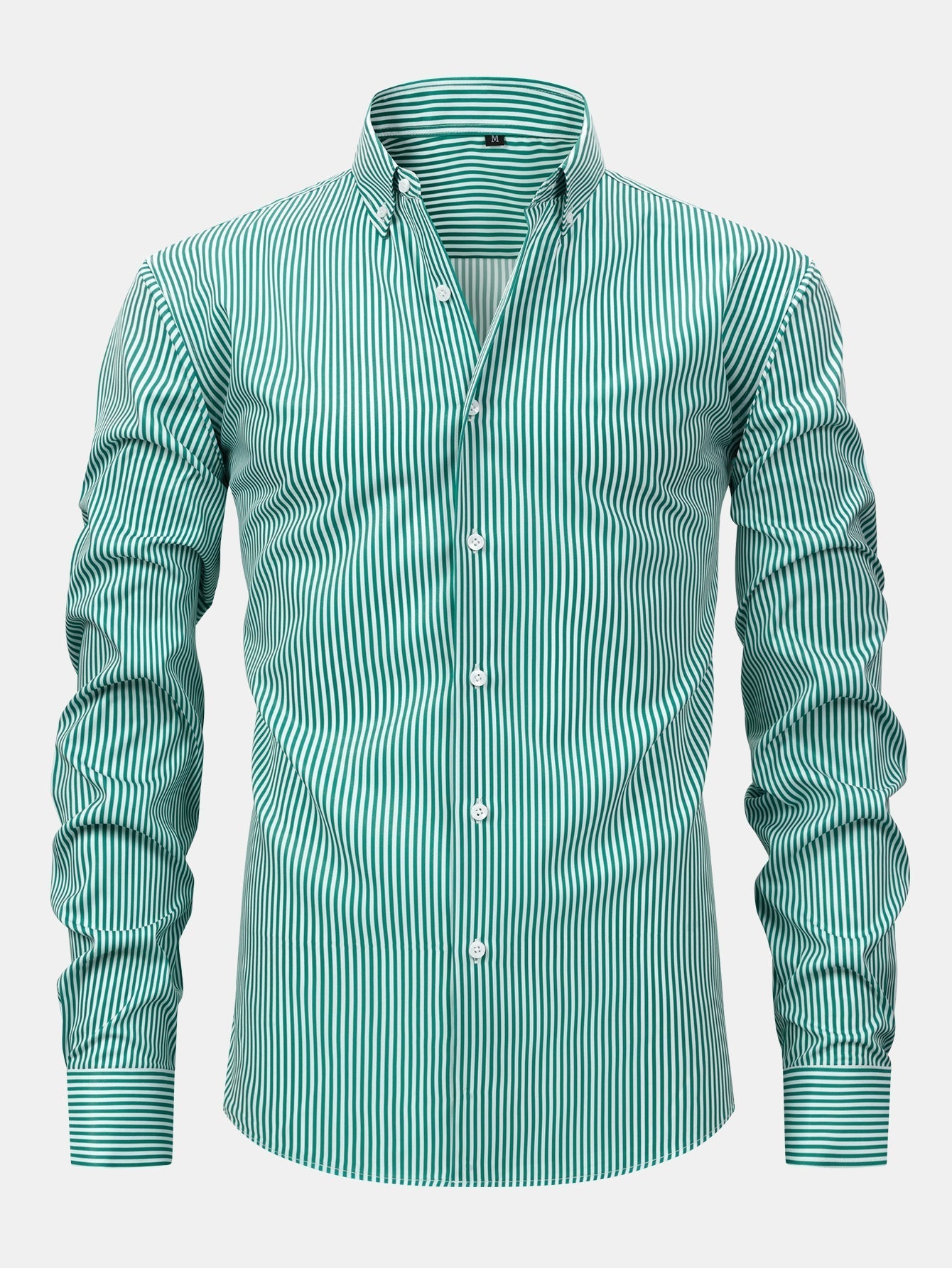 CHEMISE À MANCHES LONGUES À RAYURES AVEC BOUTONS & PANTALONS SLIM FIT À JAMBES AFFINÉES