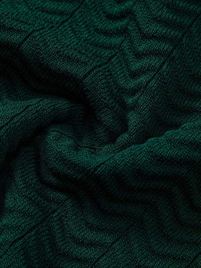 POLO À COL V EN MAILLE AVEC CONTRASTE DE TEXTURE